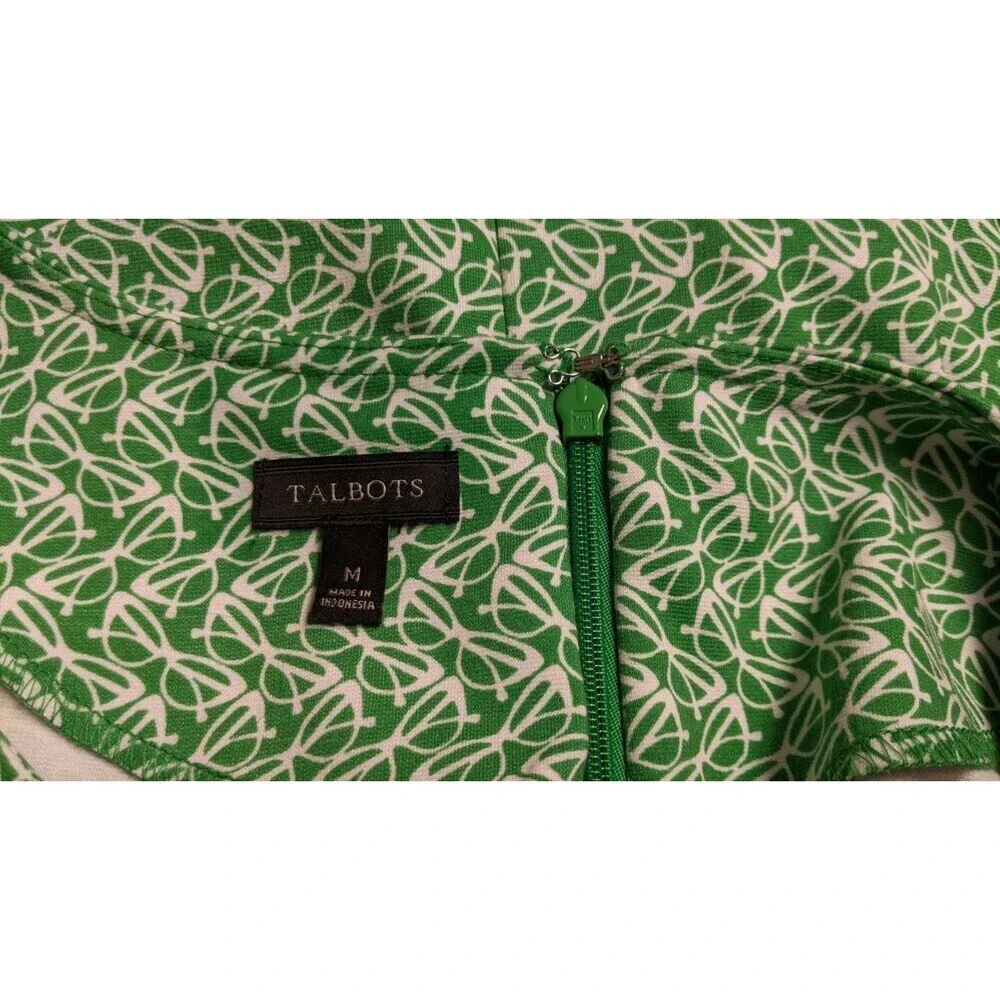 Talbots Ponte Knit Sleeveless Fit & Flare Sunglass Novelty Print Dress M - Picture 9 of 11